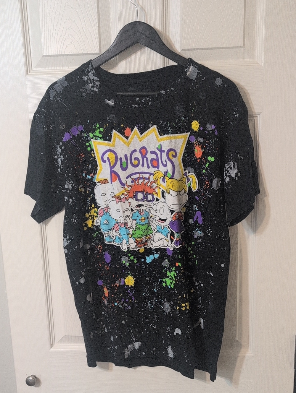 Rugrats Graphic Black Tie-Dye T-Shirt